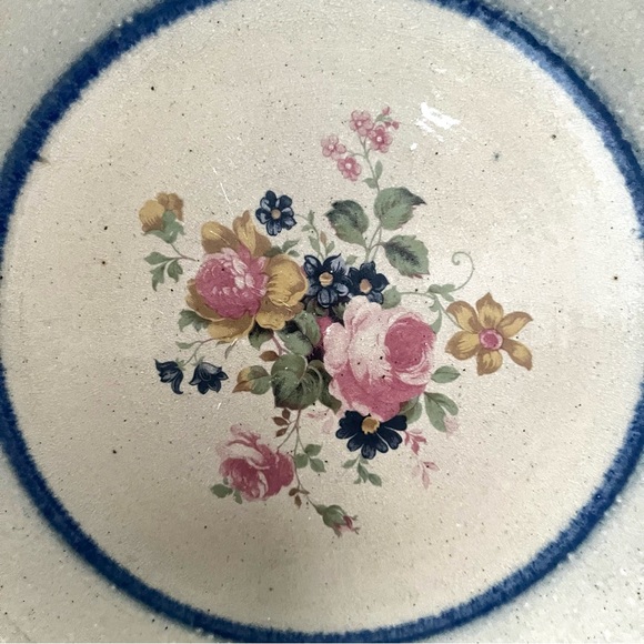 Vintage Monroe Salt Works with Floral Print and Roses in Center - Picture 2 of 9